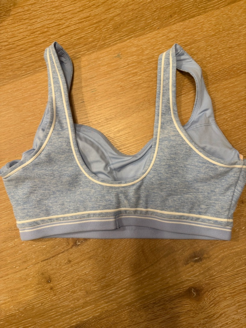 ALO Soft Heart Throb Bra (Seashell Blue Heather, M) - Picture 2 of 2